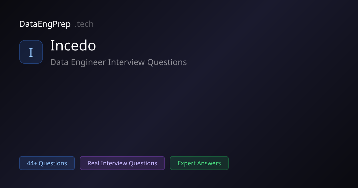 Incedo Data Engineer Interview Questions | DataEngPrep.tech