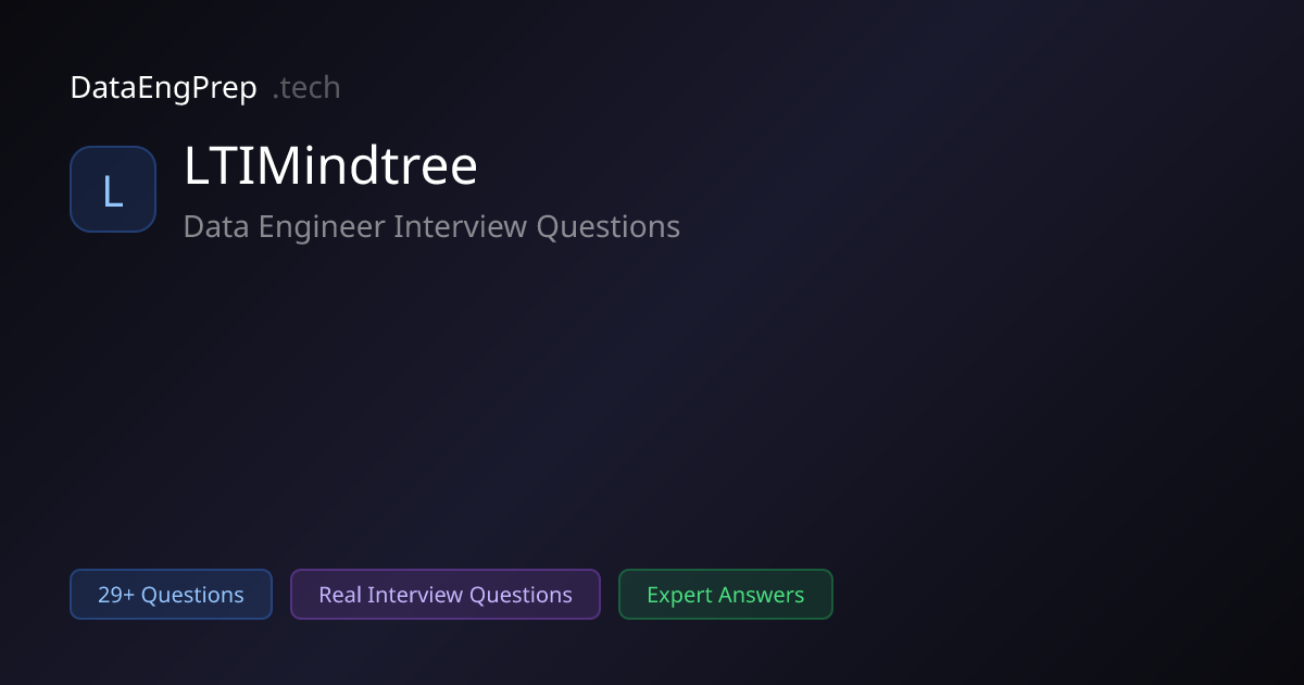 LTIMindtree Data Engineer Interview Questions | DataEngPrep.tech