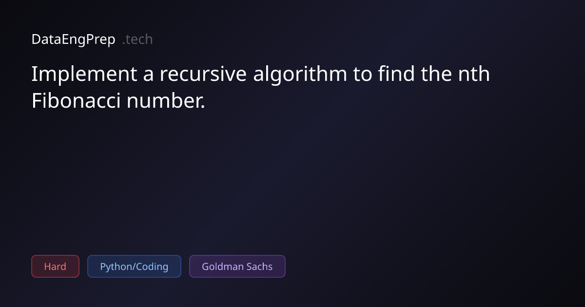 Implement a recursive algorithm to find the nth Fibonacci number.